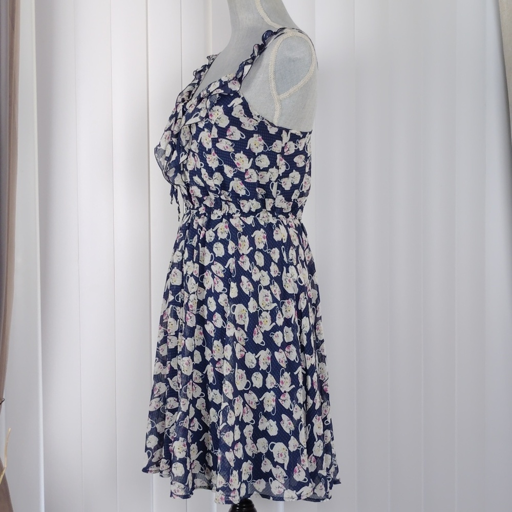 Disney Navy Floral Mini Dress - Picture 2 of 16